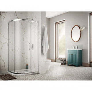 The White Space Sommer 8 Quadrant Shower Enclosure Single Door – chrome