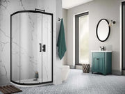 The White Space Sommer 8 Quadrant Shower Enclosure Single Door – black