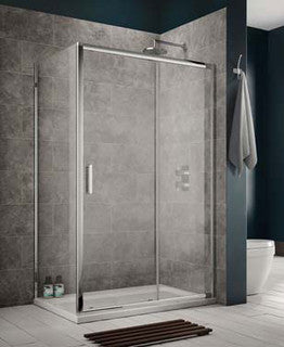 The White Space Sommer 8 Sliding Shower Door – chrome