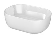 The White Space Sonata countertop basin bowl in white