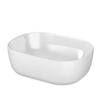 The White Space Sonata countertop basin bowl in white