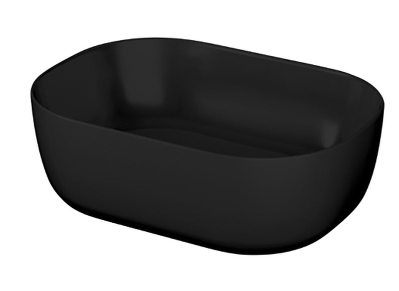 The White Space Sonata countertop basin bowl in matt black