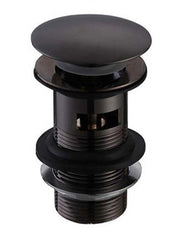 The White Space Sprung Plug Basin Waste – Slotted – Black