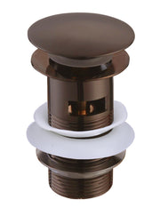 The White Space Sprung Plug Basin Waste – Slotted – Brushed Bronze