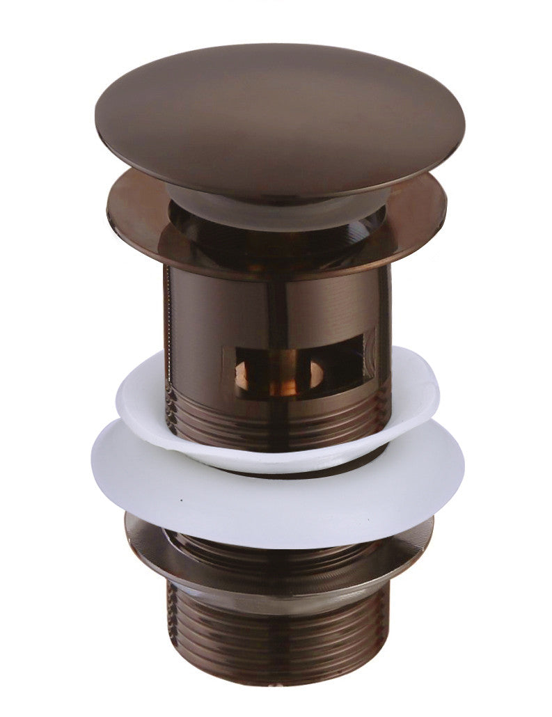 The White Space Sprung Plug Basin Waste – Slotted – Brushed Bronze