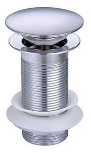The White Space Sprung Plug Basin Waste – Unslotted – Chrome