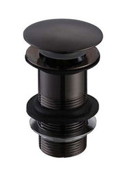 The White Space Sprung Plug Basin Waste – Unslotted – Black