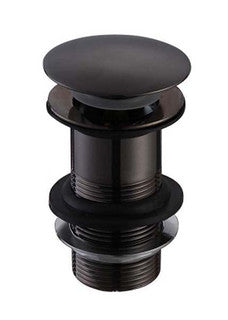 The White Space Sprung Plug Basin Waste – Unslotted – Black