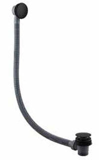 The White Space Sprung Plug Bath Waste – Black