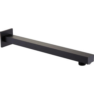 The White Space Square Shower Wall Arm 380mm – Black