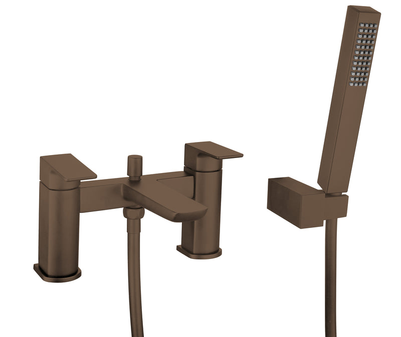The White Space Veto Bath Shower Filler – Brushed Bronze