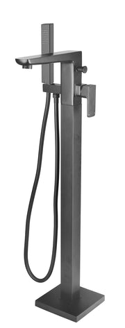 The White Space Veto Floorstanding Bath Shower Filler – Gunmetal