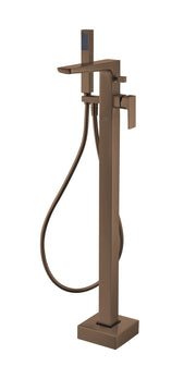 The White Space Veto Floorstanding Bath Shower Filler – Brushed Bronze