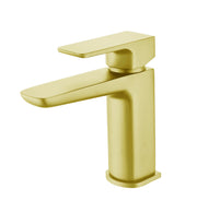 The White Space Veto Mini Monobloc Basin Mixer – Brushed Brass