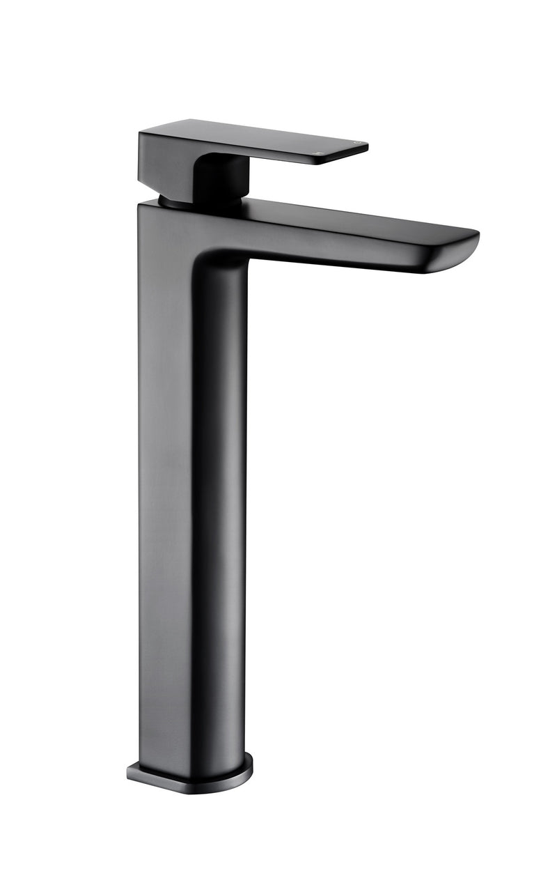 The White Space Veto Tall Monobloc Basin Mixer – Black