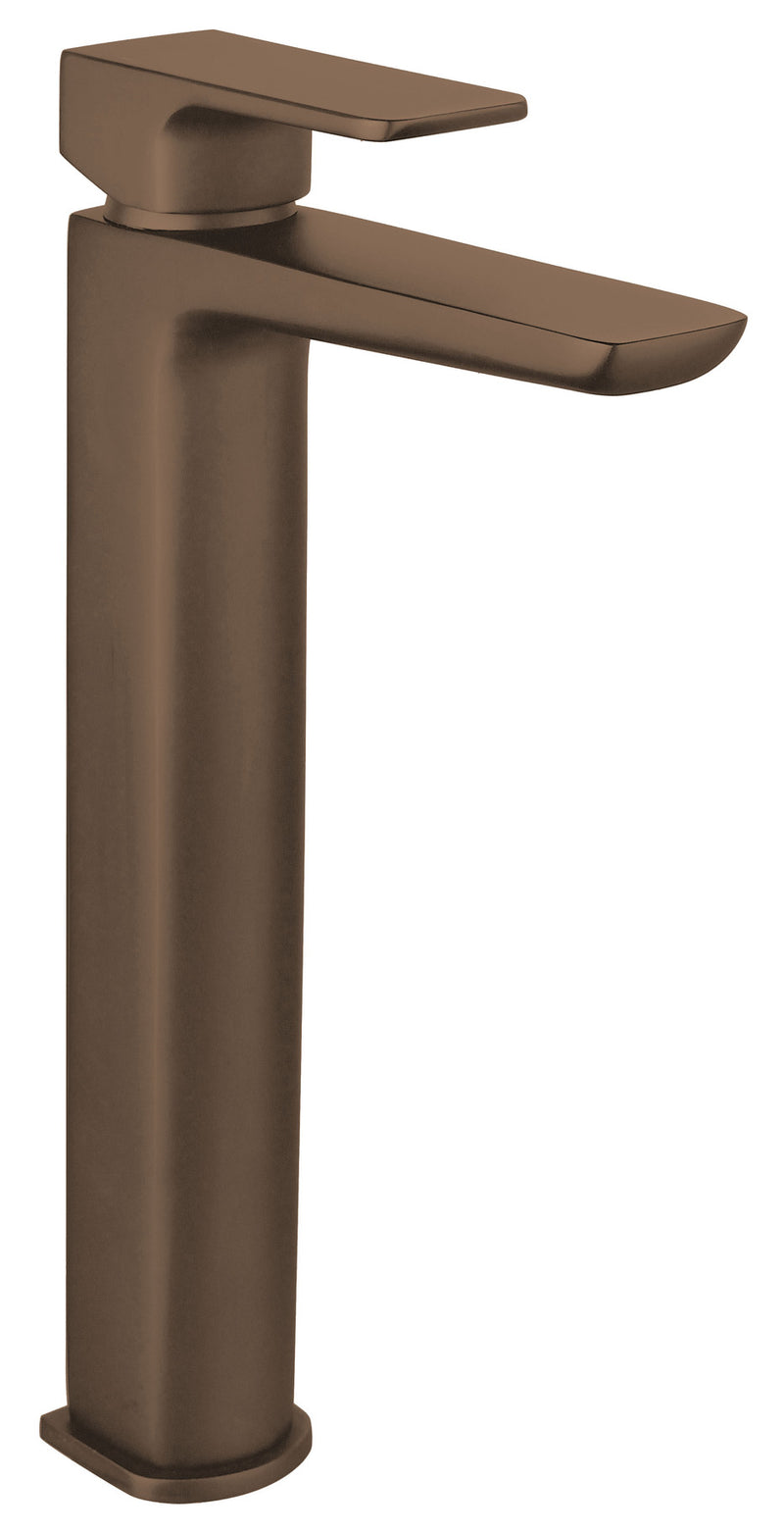 The White Space Veto Tall Monobloc Basin Mixer – Brushed Bronze