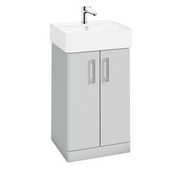 The White Space Vital 500mm floorstanding vanity unit in Light Grey