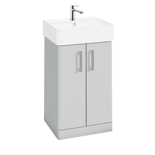 The White Space Vital 500mm floorstanding vanity unit in Light Grey