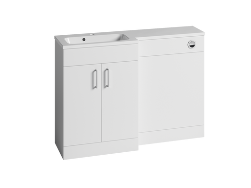 The White Space Vital L-shaped unit in White Gloss
