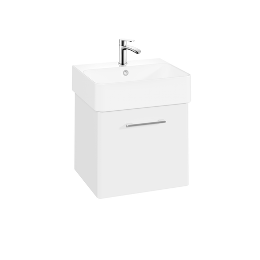 The White Space Vital 500mm wall hung vanity unit in White Gloss