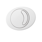The White Space WC flush button in matt white