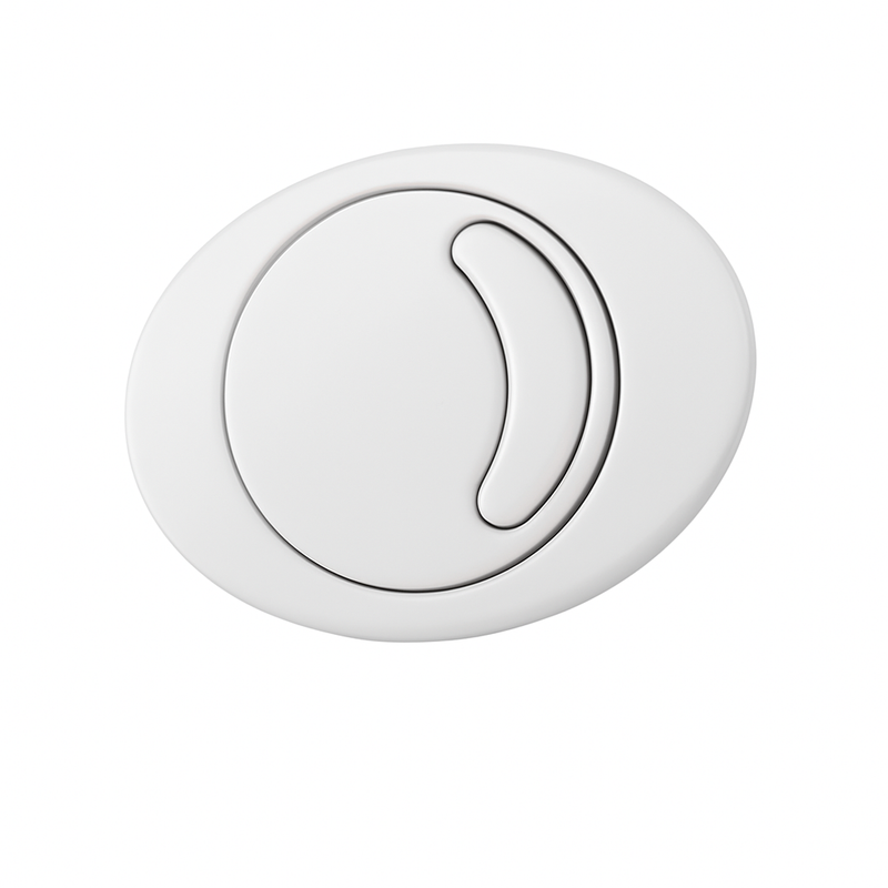 The White Space WC flush button in matt white