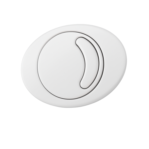 The White Space WC flush button in matt white