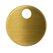 The White Space WC hinge cover caps in brushed brass