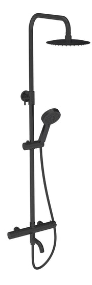 The White Space Yes Triple Outlet Bar Valve Shower with Bath Spout – Black