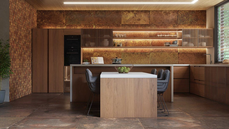 Titusville rust metal effect tile 500x1000x10mm - view 2