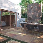 Titusville Rust Metal Effect Textured Porcelain Outdoor Paving Tile 500x1000x20mm