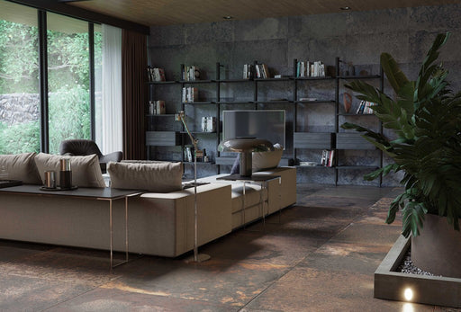 Titusville Sapphire Metal Effect Textured Porcelain Floor Tile 500x1000x10mm