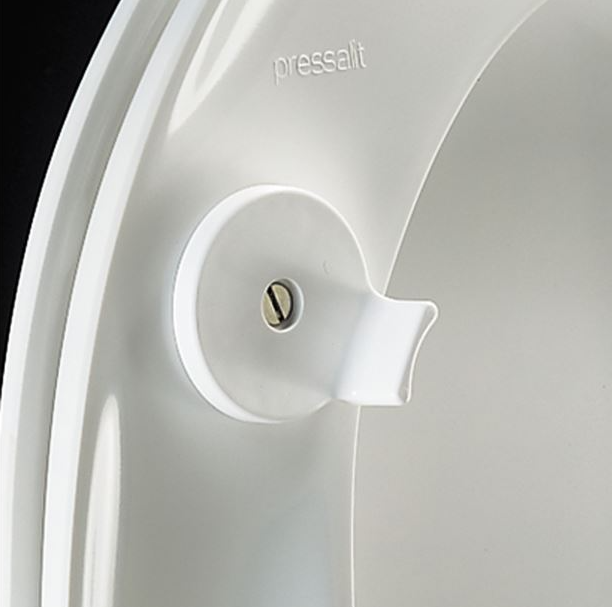 Pressalit Dania Toilet Seat Without Cover, White, Institutional Hinge (R27000-D92999)
