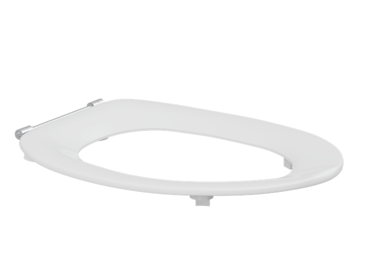 Pressalit Dania Toilet Seat Without Cover, White, Institutional Hinge (R27000-D92999)
