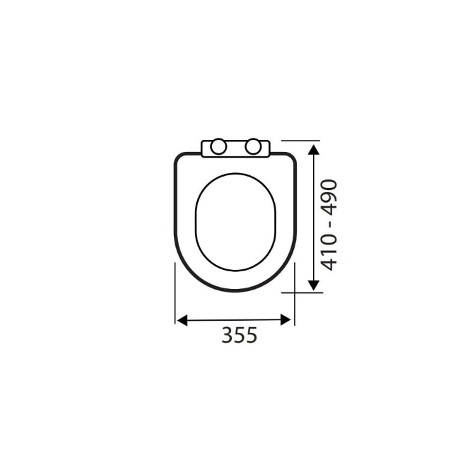Kartell K-Vit Slim Wrap over D-Shaped Toilet Seat-White Gloss (SEA102D)