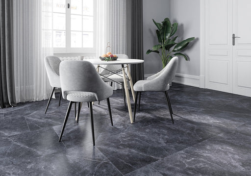 Vero grey stone effect tile 600x600mm - view 2