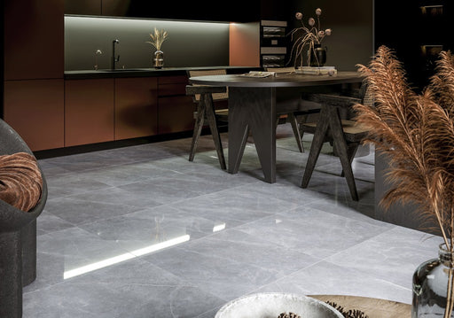 Vero Grey Stone Effect Matt Porcelain Wall & Floor Tile 600x600mm