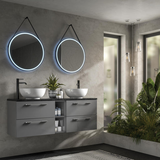 Vertex Mirror Black Frame Led 600x600mm