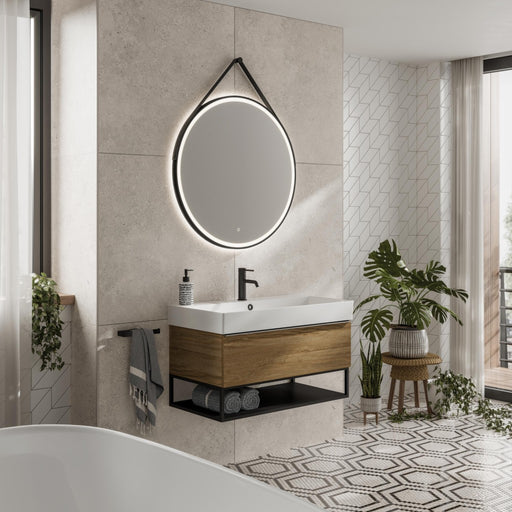 Vertex Mirror Black Frame Led 800x800mm - view 2