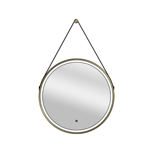 Vertex Mirror Brushed Brass Frame Led 600x600mm - view 2