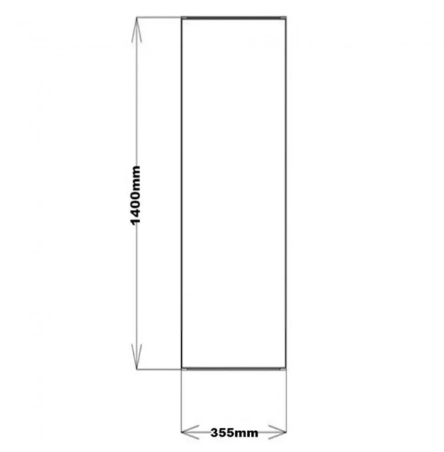 Kartell K-VIT Purity Wall Mounted Side Unit- Silver Oak (PSO1400SU)