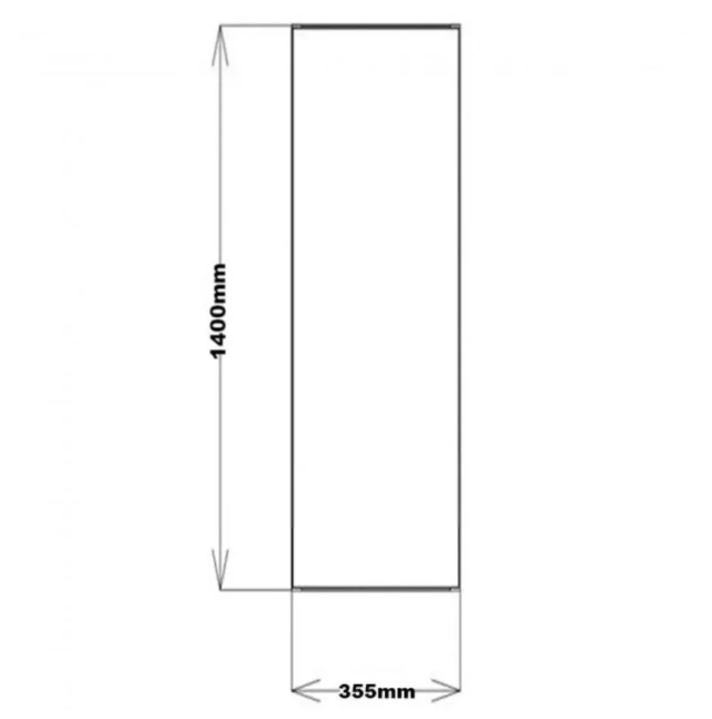 Kartell K-VIT Purity Wall Mounted Side Unit - Storm Grey Gloss (FUR094PU)