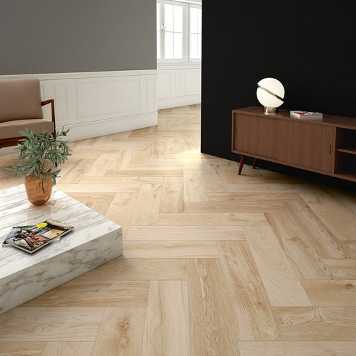 Weston Light Beech Wood Effect Matt Porcelain Wall & Floor Tile 202x802mm
