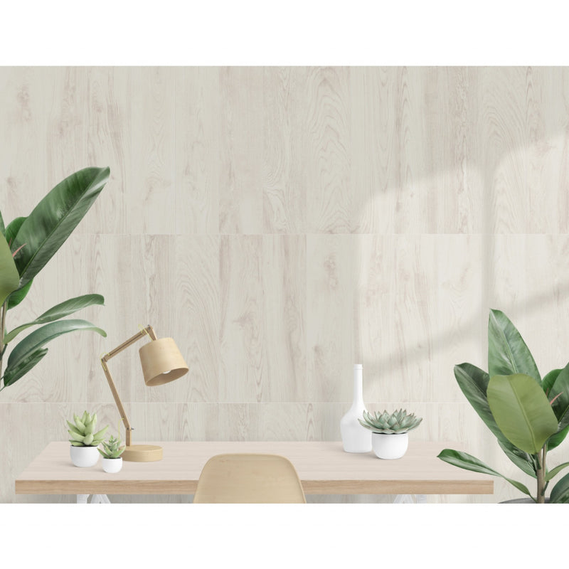 Weston white oak wood effect tile 202x802mm - view 2