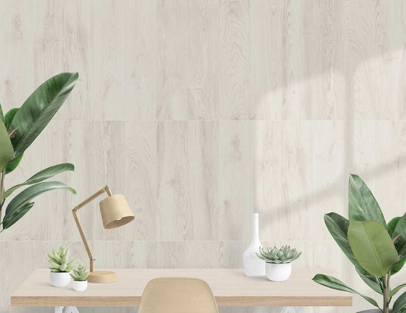 Weston White Oak Wood Effect Matt Porcelain Wall & Floor Tile 202x802mm