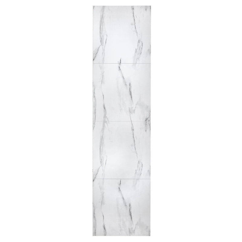 Wall&Water White Marble Satin wet wall panel straight-on view