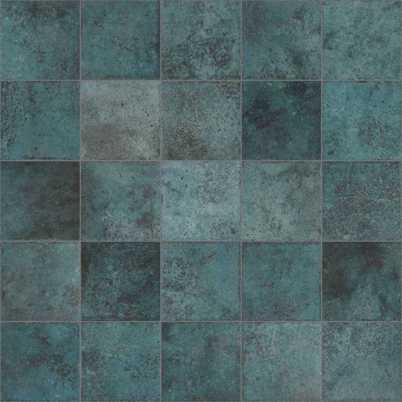 Wildwood Turquoise Anti-Slip Matt Porcelain Wall & Floor Tile 147x147mm