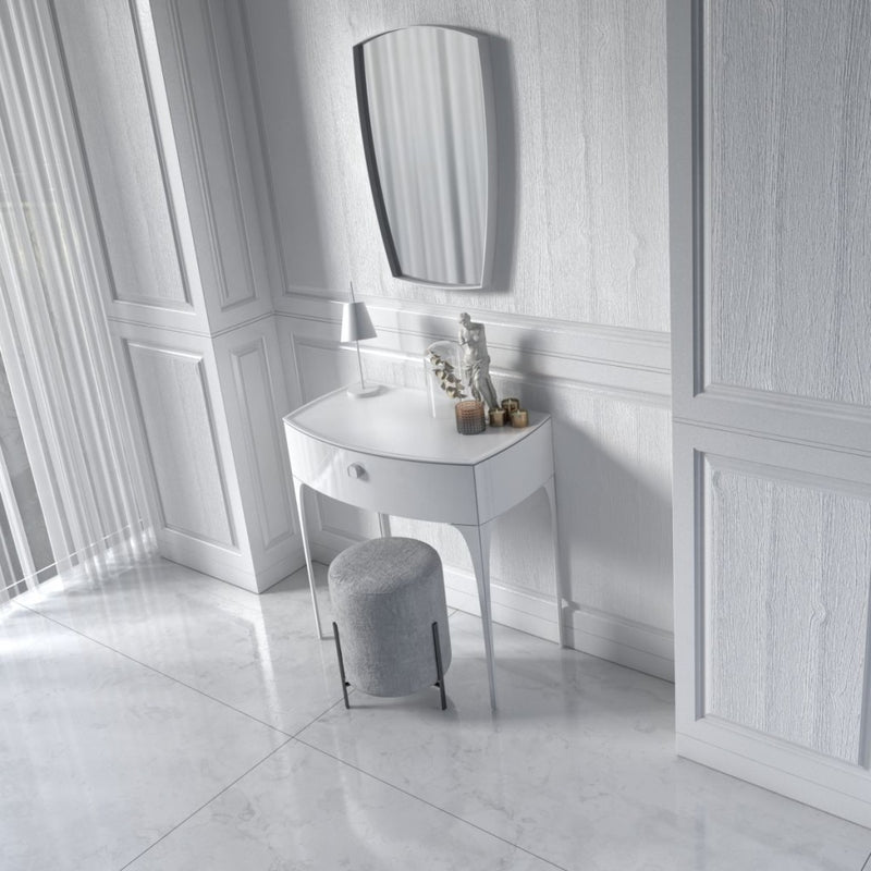 Wimborne Framed Mirror 500mm Gloss White