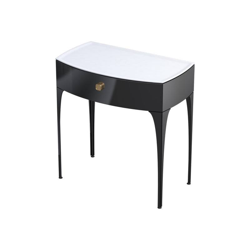 Wimborne Wall Hung 1 Drawer Basin Unit 820mm Gloss Black - view 9