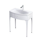 Wimborne Wall Hung 1 Drawer Basin Unit 820mm Gloss White - view 2